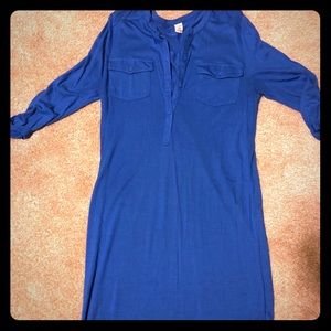 Blue jersey dress